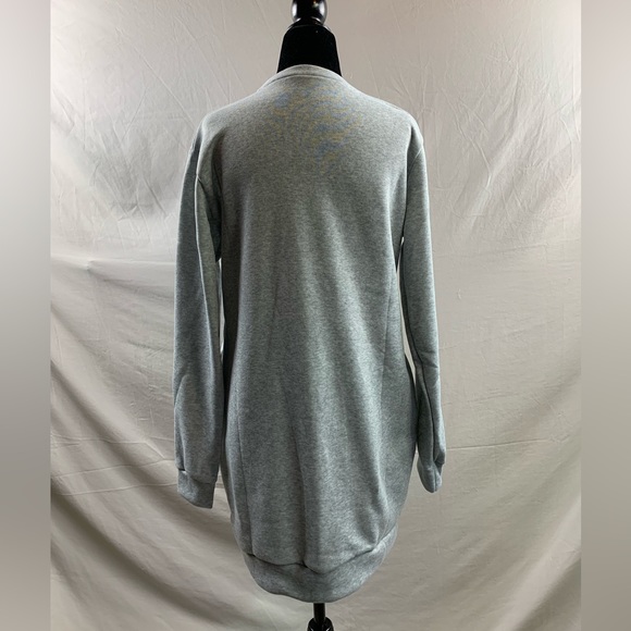 Grey Sweatshirt Dress With Pockets - Picture 9 of 9